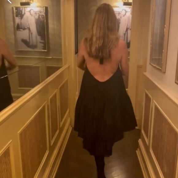 AZEEZA Winston Raw Silk Mini Dress Black High Low Halter Cocktail Party Size S - Picture 3 of 13